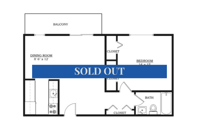 1BR/1BA &ndash; Small &ndash; Unfurnished
